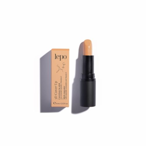 LEPO | 3D Cover Up, Correttore in Stick D, con Ceramidi Vegetali e Vitamina E, Copertura Perfetta e Cura per la Tua Pelle