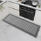 SIXHOME 50 * 180 Küchenteppich Waschbar Sisaloptik Gewebte Teppich Küche rutschfest Saugfähig Teppich Läufer Grau