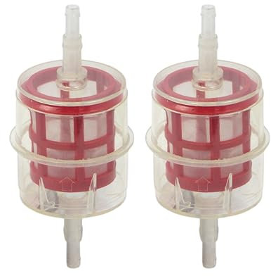 Tek Automotive Diesel Fuel Filter Twin Pack - Universal Inline Fuel Filter for 6mm & 8mm Pipes, Ideal for HGV, Forklifts & Garden Equipment