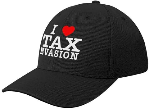 ROBEIUO Baseballkappe Basecap I Love Tax Evasion - Lustiges Begehen von Steuern Baseballmütze Wild Ball Hat Streetwear Golfmütze Mann für Frauen Männer
