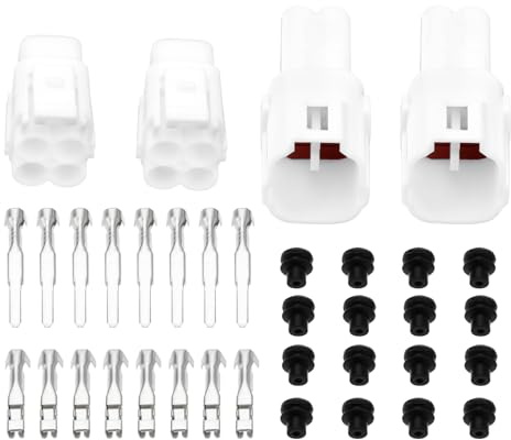 ECSiNG 2 set di connettori maschio femmina a 4 pin per moto, set di riparazione compatibili con Yamaha e Kawasaki