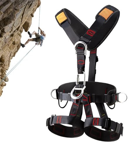 Generisch AUFFANGGURT - ABSTURZSICHERUNG FALLSCHUTZ SET: Optimaler Fallschutz Bei AUFFANGGURT Mit 4 Haltepunkte + Element Zur Ladungssicherung, Ttragfähigkeit: 2200kg, Anwendbare Höhe:160–190cm