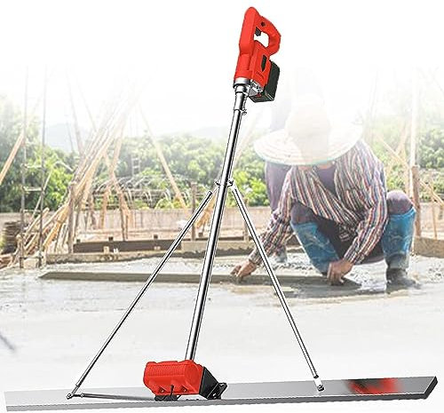 Outil Vibrant pour Béton Vibrateur pour Chape de Vibrateur à béton, Finition de béton, Efficace et Portable, Moteur électrique sans Fil pour Finition de Ciment, Plaque en Acier Inoxydable de