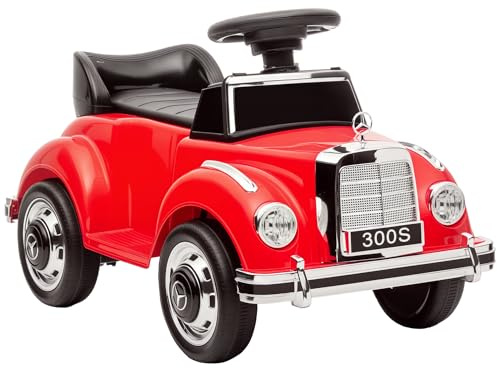 AIYAPLAY Coche Correpasillos con Licencia de Mercedes-Benz 300S Correpasillos para Niños de 18-48 Meses con Almacenaje Volante Sistema Anti-Vuelco Carga 25 kg 77,5x41,5x45 cm Rojo