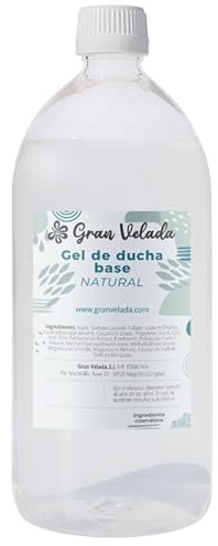 Gran Velada - Gel de Ducha Base Natural Sin Sulfatos 1 Kg | Fórmula Vegetal Suave | Personalizable con Activos e Esencias | Limpieza Delicada con Abundante Espuma
