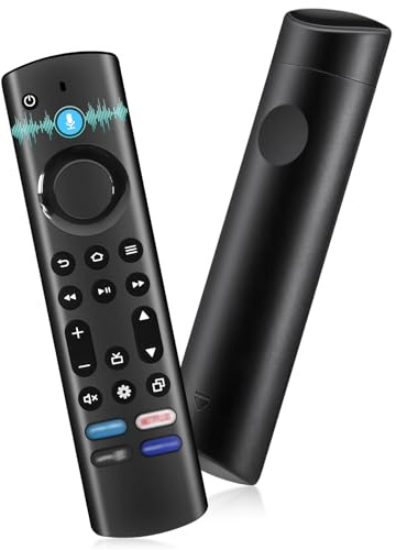 Ersatz-Sprachfernbedienung (3 Gen), Fir-Stick-Fernbedienung kompatibel mit Smart TV Stick (Lite &4K &4K Max & ab 3. Gen), Fir-es TV Cube(1nd und 2rd Gen), mit Sprachfunktion und 4 Abkürzungsschlüsse