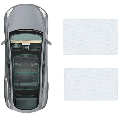 Cubierta de Parasol para Techo Solar de Coche para Peugeot 2007 1007,protección térmica para Techo Solar protección UV para Interior,A-Gray White Regular Style