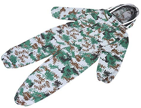 Riuulity Veste de Protection pour Apiculteur, Double Fermeture éclair, Combinaison D'abeille en Polyester et Coton pour le Travail Apicole L, XL, XXL (XL)