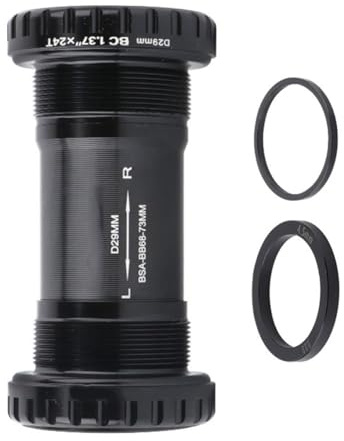 Evenoonest Boîtier de pédalier DUB 68-73 mm, pour filetage BSA pour axe de 29 mm, coupelle de roulement scellée en alliage d'aluminium AL7075, pièce de rechange pour vélo BB noire