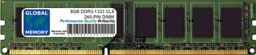 8GB DDR3 1333MHz PC3-10600 240-PIN DIMM MEMORY RAM COMPATIBLE WITH PC DESKTOPS/MOTHERBOARDS