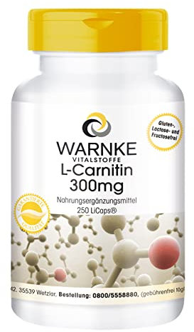 L-Carnitina liquida 300mg - 250 Licaps - Liquido Carnipure | Warnke Vitalstoffe - Qualità da farmacia tedesca