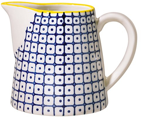 BLOOMINGVILLE Jarrita de Leche Carla Lapis - Jarra da Loza Ø 8,5 x H 8,5 cm, Azul, Cerámica, Capacidad 250 ml