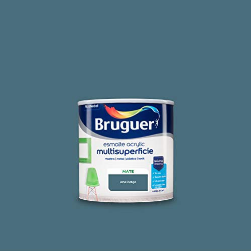 Bruguer Acrylic Multisuperficie Esmalte al agua Mate Azul Indigo 250 ml
