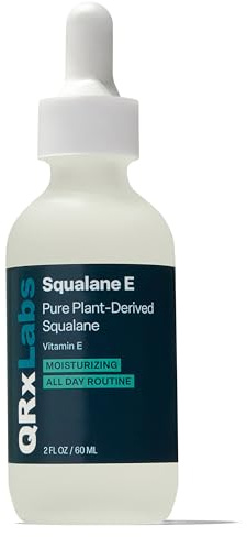 Pure Vegetable Based Squalane Oil Enriched with Vitamin E (Large 60ml) - Organic Ecocert/USDA Certified Sugar Cane Squalane - Best Moisturizer for Face, Body, Skin and Hair - 60ml