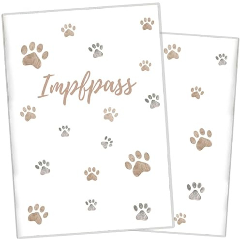 Wilhelm Fell Funda para cartilla de vacunación para animales I Personalizable para tu perro I Idea de regalo personal para propietarios de mascotas I Funda protectora para la cartilla de vacunación