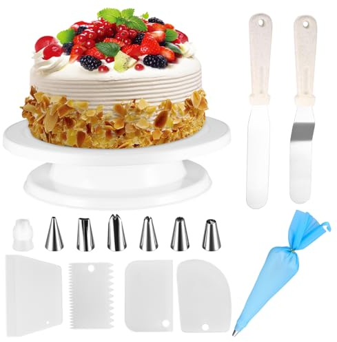 Piatto per torte, supporto girevole per torte, piatto girevole per torte, set di accessori per torte
