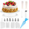 Bandeja para Tartas, Soporte Giratorio, Juego de Decoración Con Mesa Giratoria, Raspador, Espátula, Alisador, Puntas de Pastelería y Accesorios