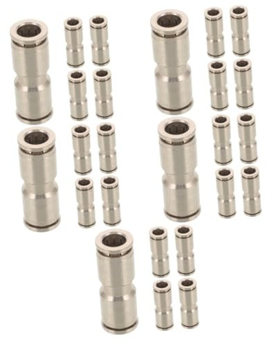 iplusmile 25stücke Push-to-connect Luftschlauch Armaturen Aus Vernickeltem Druckluftanschlüsse Für Optimale Leistung Und Vielseitige Anwendungen