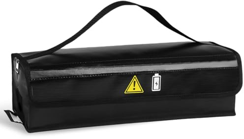 Elcykel batteriväska eldfast låda, brandsäker cykelryggsäck, vattentät och explosionssäker Lipo Safe Bag med kabelkanalshål och kardborreband inuti för förvaring, transport, laddning