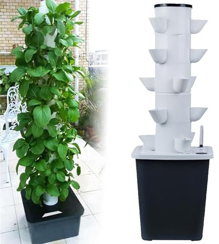 HFDJRWK Indoor Smart Garden Kit, Indoor Vertical Planting Garden Planter, Geeignet for Kräuter, Obst Und Gemüse, Aeroponic Growing Kit(25 Holes)