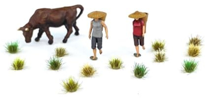 Modelado de racimos de césped estático verde tupido para la construcción de escenas de terreno, 104 piezas (6)