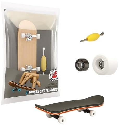 Wnzdp Finger Board, Fingerboard, Maple Wood Mini Finger Skateboards with Screwdriver, DIY Assembly Professional Fingerboard Skate Boarding Toy Sports Games