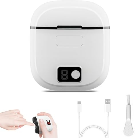 Tagliaunghie Elettrico 3 in 1 con Luce LED, 3 Velocità e Organizzatore per Unghie, Ricarica USB-C, Automatico e Portatile, Ideale per Neonati, Adulti e Anziani