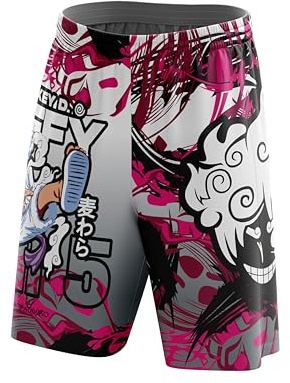 Ataviko Pantaloncino Gear 5, Personaggio Pirata, Beach Volley Mare, Gym Palestra, Passeggio, Gioco e Tempo Libero, Sport Estivi (IT, Testo, XXL, Regular, Regular)