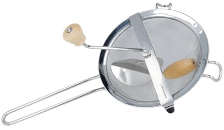 EUROHOME Passiermaschine Edelstahl mit abnehmbarem Rührwerk - Küchensieb Ø20 cm - Küchenmaschine mit feinem Sieb zum Passieren von Obst oder Gemüse - Manuelle Passiermaschine praktische Küchenhelfer
