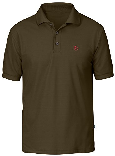 Fjällräven Herren T-shirt Crowley Pique, Dark Olive, XXL, F81783-633