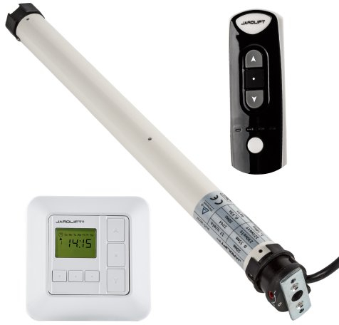 jarolift 2x Rollladenmotor SL35 10/17 + 2x Sevenlogic Comfort Funk TDRRT-01W inkl. Funkhandsender TDRC 04