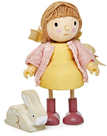 Tender Leaf Toys - The Goodwood Family - Wooden Miniatures Flexible Doll, Multicultural Action Figure for Dollhouse - Encourage Creative and Imaginative Fun Play for Children - Age 3+