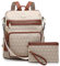 MKP Damen Fashion Rucksack börse PU Leder wandelbar Damen Rucksack Reise Schultertaschen Handtasche mit Handgelenk und Quaste - Beige -
