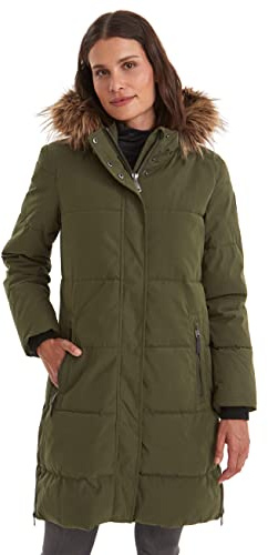 G.I.G.A. DX Femme Parka fonctionnelle casual en aspect duvet avec capuche GW 18 WMN QLTD PRK, dunkeloliv, 44, 37508-000