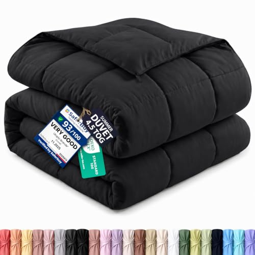 Utopia Bedding Coverless King Size Duvet, 4.5 Tog Lightweight Summer, Grey | Soft & Cozy Comforter with Ultra-Soft Touch Microfiber filling & Corner Tabs, and OEKO-TEX® STANDARD 100 certification