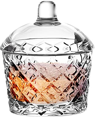 Altom Design Sucrier à carreaux en verre transparent 210 ml