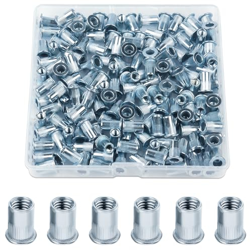Jeboler 150 Pièces Écrou à Rivet M4, Inserts Filetés, Écrous à Sertir, Rivet Fileté, Pour Métal, Plastique, Fibre De Verre