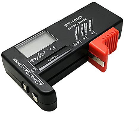 veorly 1 PCS BT-168D Battery Tester Battery Capacity Tester BT168D Tester for AA/AAA/C/D/9V/1.5V Battery