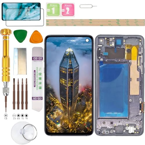 Gadget Troops Conjunto de pantalla LCD para Samsung Galaxy S10e SM-G970F/DS, G970U, G970U1, G970F, G970W, G9700, G970N, G970X, kit de repuesto de pantalla (negro)