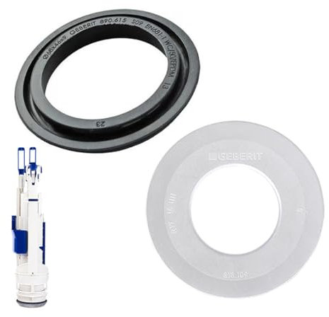 HAMKU 2 Pièces Set De Joints Pour Bassin, Joint Chasse D'Eau Wc Pour Geberit, Tube De Rinçage Et Cloche De Levage, Remplacement De L'Art, Compatible Avec Les Réservoirs De Chasse Pour Geberit