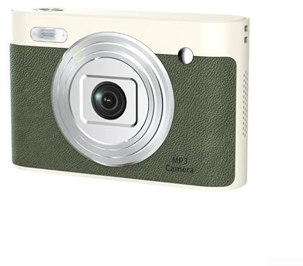 Cámara digital compacta de 50 MP con doble lente, zoom 8X y tarjeta de 32 GB, ideal para uso diario (verde A16 sin tarjeta)