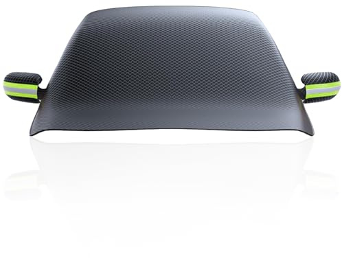 ZHERIKAH Windschutzscheibenabdeckung, Frontscheibenabdeckung, Halbgarage für Auto, Autoabdeckung mit 10 Magneten und 6 Gurten, Erhältlich für Suvs, Lkws und Pkws, Ob Groß Oder Klein