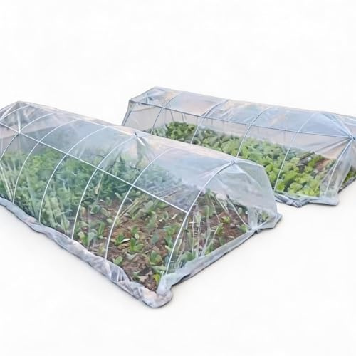Lámina Transparente para Invernadero | Transparente Resistente UV Alta Densidad 2x10m,Lámina para Invernadero de Jardinería y Agricultura - para Agricultura, Pintura, Suelos, Fincas, Invierno y