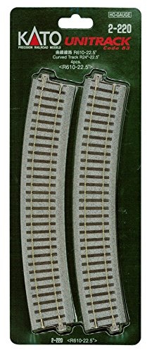 Kato H0 Unitrack 2-220 Curved Track Pack of 4