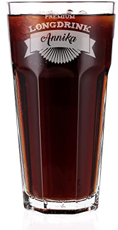 Herz & Heim® Premium Longdrinkglas graviert mit Namen