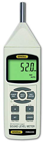 General Tools Fonometro con registrazione dati SD Card, Classe 1 suono (DSM403SD)