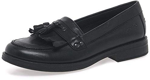 Geox Girls Jr Agata Moccasins, Black, 1.5 UK Child