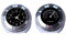 Riloer 2 x 7/8 Zoll Motorrad-Lenker-Uhr und Thermometer, digital, wasserdicht, universell, Schwarz