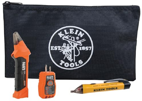 Klein Tools 80064 AC Circuit Breaker Kit with GFCI Digital Circuit Breaker Finder, Non-Contact Voltage Tester Pen and Zipper Bag, 3-Piece