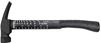 Boss Hammer Premium 4340 Klauenhammer aus Stahl mit stoßabsorbierendem Fiberglasgriff, 510 g, Cerakote-Finish, glatte Oberfläche, rutschfester Griff, BH18STPFS